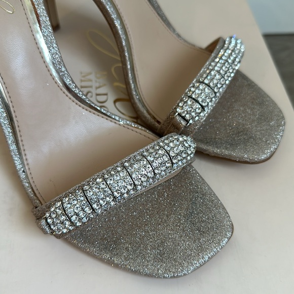 Jewel Badgley Mischka Ranya Light Gold Glitter  heel in size 8 - Picture 7 of 10